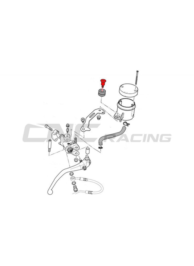 Front Brake or Clutch Fluid Reservoir Bolt for Ducati Hypermotard 1100 EVO (2010-2012)