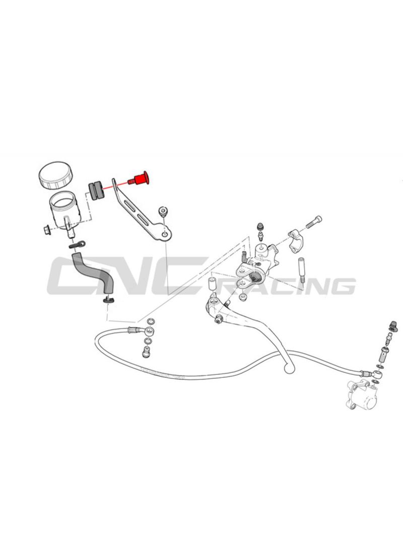 Screw Front Brake or Clutch Fluid Reservoir for Ducati and MV Agusta