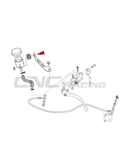 Screw Front Brake or Clutch Fluid Reservoir for Ducati and MV Agusta