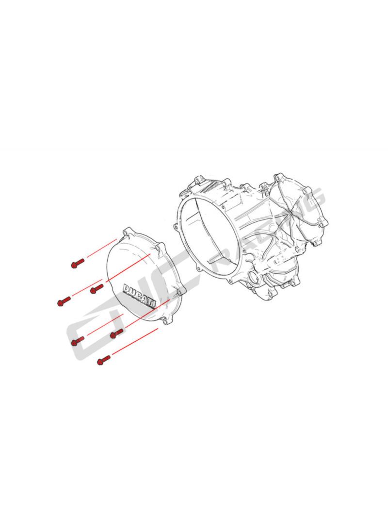 Clutch Cover titanium screw kit for Ducati Panigale CNC Racing