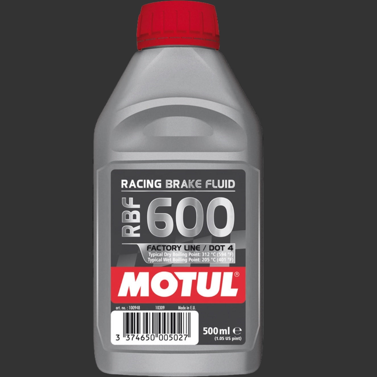 Motul RBF 600 Factory Line DOT 4 racing remvloeistof 500ml fles – hoogwaardige synthetische remvloeistof voor motorfietsen en racetoepassingen