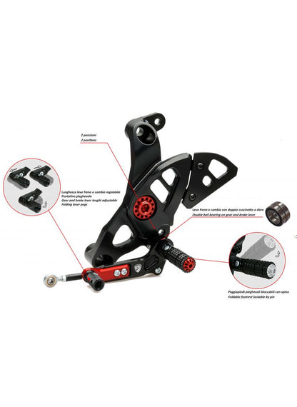 Rearset Ducati Monster 1200 1200S 2017+