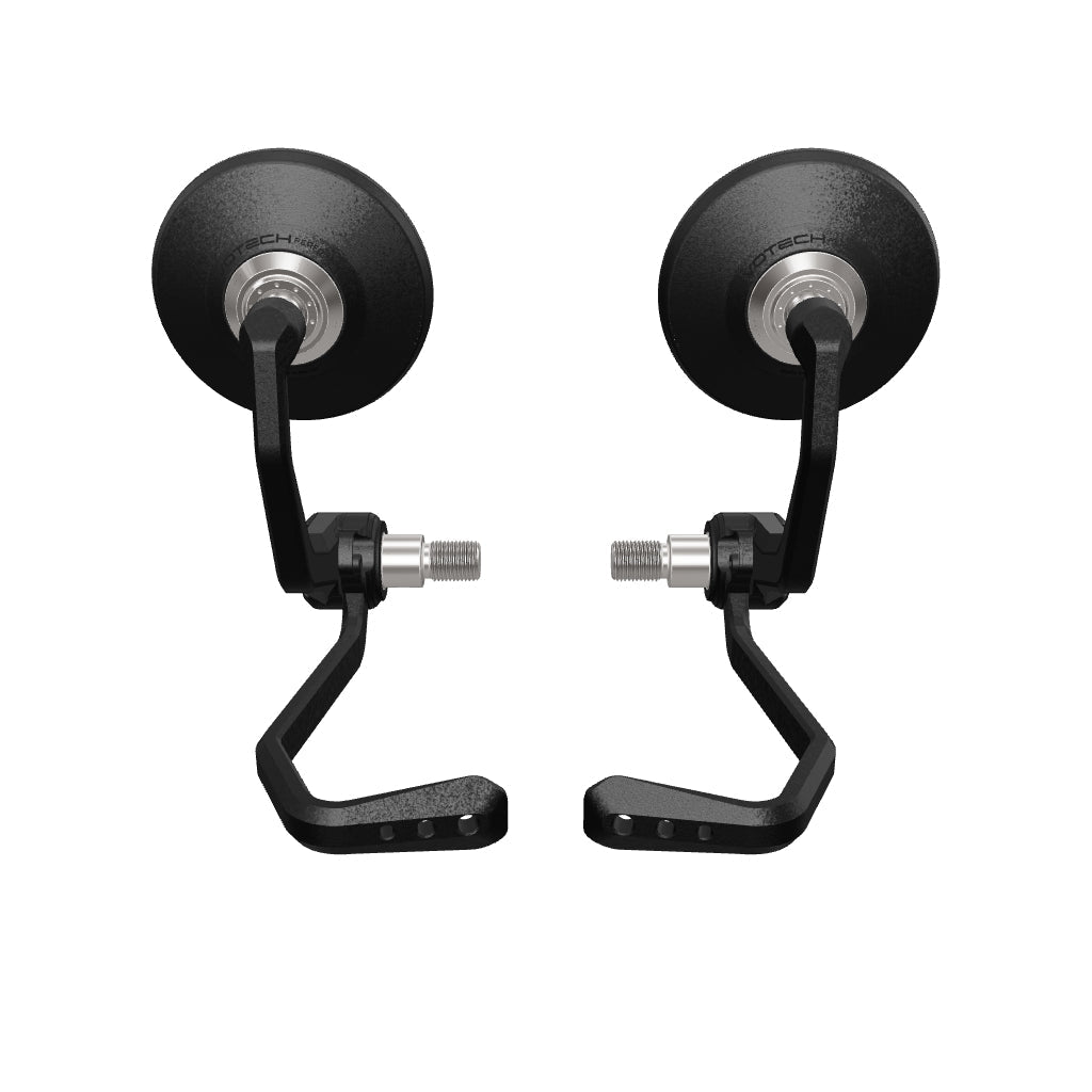 Bar End Spiegels (Retro) incl. Rem- en Koppelingshendel Beschermer Set Evotech - Yamaha MT-10 (2022+)
