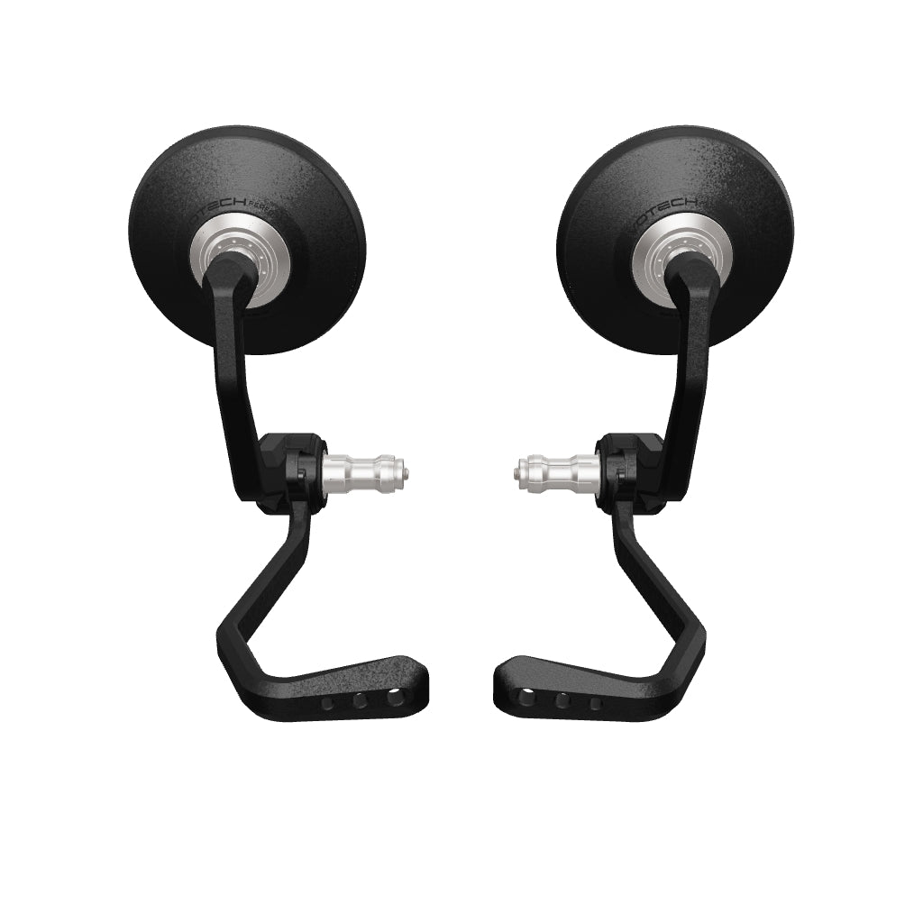 Bar End Spiegels (Retro) incl. Rem- en Koppelingshendel Beschermer Set Evotech - Ducati Monster V2 (2026+)