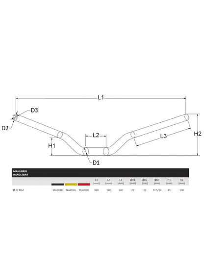 Handlebar 22mm CNC Racing