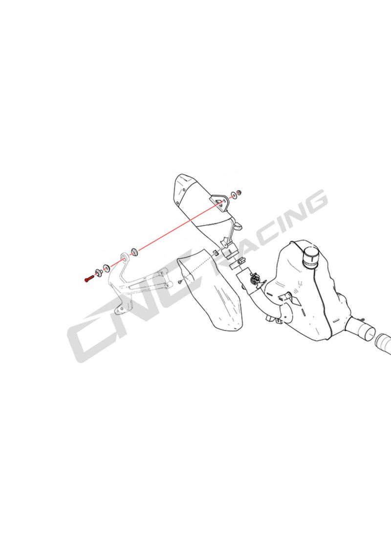 Titanium Screw for Exhaust silencer bracket