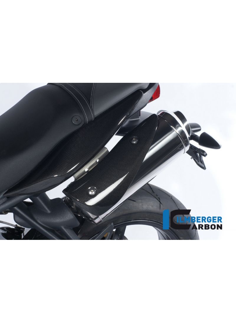 Uitlaat cover links carbon Triumph Street Triple (2013-2016)