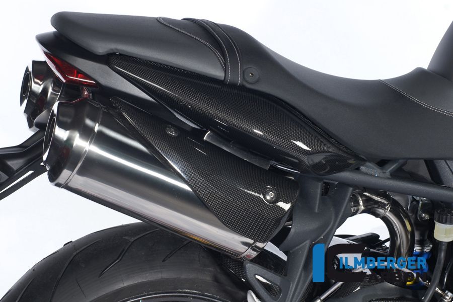 Uitlaat cover rechts carbon Triumph Street Triple R (2013-2016)