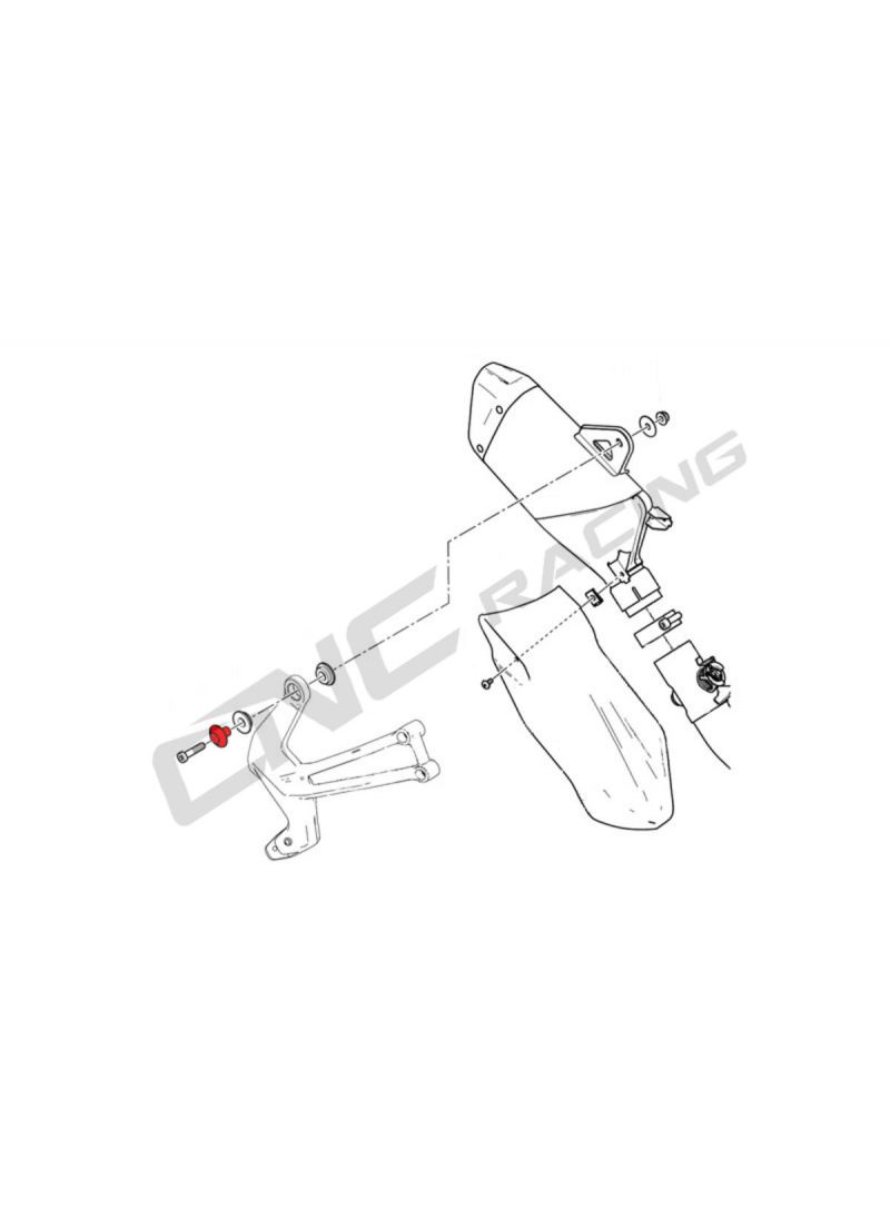 Silencer bracket screw collar Ducati