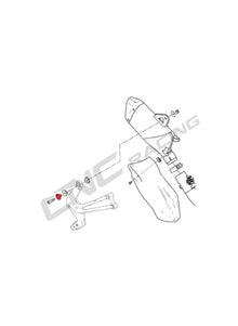 Silencer bracket screw collar Ducati