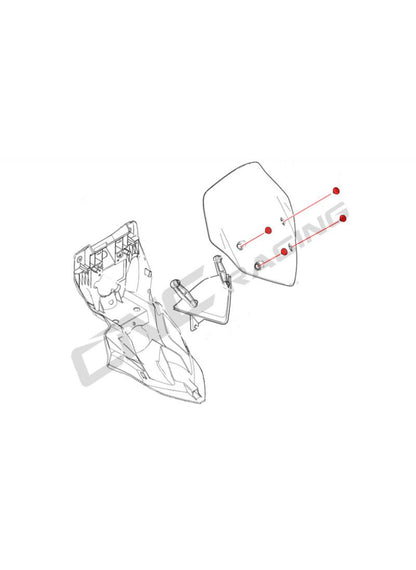 Windshield Bolt Kit - Hyperstrada 821 939 Multistrada V4