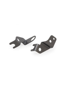 Matt carbon front brake and clutch oil tank brackets (2 pcs.) Monster 1200