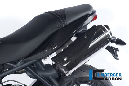 Zijpaneel onder zadel rechts carbon Triumph (Street) Triple R (2009-2012)